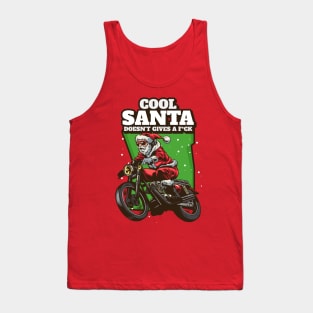 Biker Santa Bad Santa Funny Christmas Tank Top